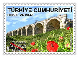 Turkey, Türkei - 2018 - Ruins Of Perge, Antalya Province, Archaeology, Tulip, Flowers ** MNH - Nuovi