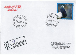 NCP 33 - 57-a DOVE, Romania - Registered - 2011 - Pigeons & Columbiformes
