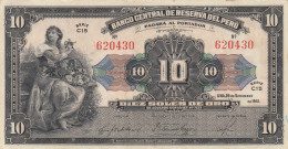 CRBX0320 BILLETE PERU 10 SOLES DE ORO 1941 MBC - Other - America