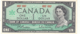 CRBX0308 BILLETE CANADA 1 DOLAR 1967 SIN CIRCULAR - Altri – America