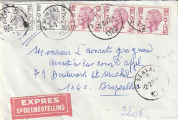 1977, Expres Letter From Genval To Brussel - Covers & Documents