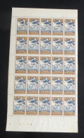 WALLIS ET FUTUNA - 1930 - Taxe TT N°YT. 17 - Cerf 25c Bistre Et Bleu - Bloc De 25 Bord De Feuille - Neuf GC** / MNH - Portomarken