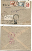 Argentina Registered Airmail CV Baires 9sep1938 X USA With 3 Stamps - Via Cristobal , Canal Zone, 14sep38 - Briefe U. Dokumente