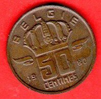 Belgio - Belgium - Belgique - Belgie - 1980 - 50 Centimes - QFDC/aUNC - Come Da Foto - 50 Cent