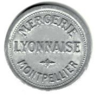 FRANCE / NECESSITE / MERCERIE LYONNAISE / MONTPELLIER / 25 CENTIMES / ALU / NON DATE / 2.09 G / 27 Mm - Sonstige & Ohne Zuordnung