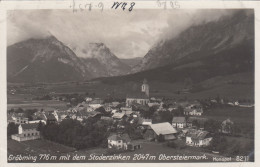 E3598) GRÖBMING - Einzelne HAUS DETAILS Mit Dem Stoderzinken - Obersteiermark - S/W FOTO AK - Gröbming