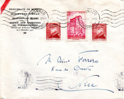 MONACO -- MONTE CARLO -- Enveloppe -- 3 Timbres Sur Enveloppe O.E.T.P. - Usados