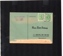 Berlin Brandenburg - Postkarte Mit Mischfrankatur - Neue Textil Zeitung - Berlin Weissensee 2.8.46 - P2 (1ZKSBZ057) - Berlin & Brandebourg