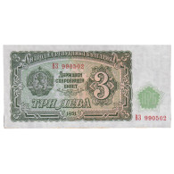 Billet, Bulgarie, 3 Leva, 1951, Undated (1951), KM:81a, SUP - Bulgarien