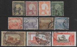 Colonies Françaises 1906-1920 Tunisia Tunisie Motifs Locaux 11val YT N.29-35,38-39A US - Gebraucht