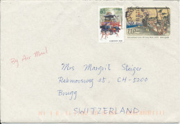 Japan Cover Sent Air Mail To Switzerland 15-12-2001 Topic Stamps - Covers & Documents