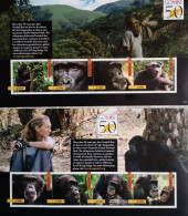 Uganda 2012 Gombe Nationalpark Jane Goodall, Schimpansen 2Blöcke 8v** - Ouganda (1962-...)