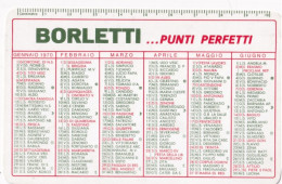 Calendarietto - Borletti - Anno 1970 - Formato Piccolo : 1961-70