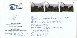 Uganda Registered Cover Sent To Denmark 17-4-1998 (sent From UN High Commissioner For Refugees Branch Office In Uganda) - Ouganda (1962-...)
