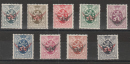 443 Belgio Belgium 1929-32 - Francobolli Di Servizio - Leone Araldico Soprastampati N. 7/15. Cat. € 140,00. MNH - Ungebraucht