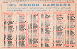 Calendarietto - Ditta Rocco Gambera - Radiotelevisione - Riparazioni - Catania - Anno 1970 - Klein Formaat: 1961-70