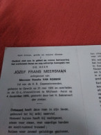 Doodsprentje Jozef Frans Meersman / Opwijk 21/5/1905 Mijlbeek Aalst 4/12/1976 ( Rosalia Van Rossem ) - Religion & Esotérisme