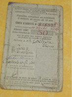 Chemins De Fer /Carte D'identité Réduction Famille Nombreuse/50 %/Billets Simples Ou A-R Ordinaires/LOCHON/1934   AEC255 - Mitgliedskarten