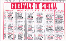 Calendarietto - Giornale Di Sicilia - Anno 1970 - Formato Piccolo : 1961-70