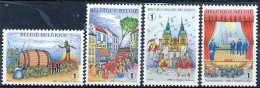 TIMBRE  ZEGEL STAMP  BELGIQUE ILLUSTRATEUR J.DOPPEE 3800-3803  XX - Timbres Télégraphes [TG]