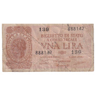 Billet, Italie, 1 Lira, 1944, 1944-11-23, KM:29a, B+ - Regno D'Italia – 1 Lira