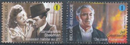 TIMBRE  ZEGEL STAMP  BELGIQUE LITTERATURE ROMAN POLICIER 3764-3765  XX - Timbres Télégraphes [TG]