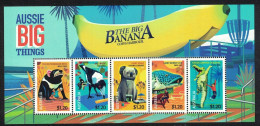 AUSTRALIA 2023 AUSSIE BIG THINGS,TASMANIAN DEVIL,SWOOP,BIRD,KOALA,BRIDGE,MURRAY COD FISH,CROCODILE,SS MS, USED  (**) - Used Stamps