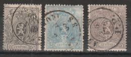 416 Belgio Belgium 1866 - Stemma, Dentellati 14½x14, N. 22/25. Cat. € 201,00. SPL - 1866-1867 Petit Lion (Kleiner Löwe)