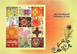 India 2019 EMBROIDERIES OF INDIA MINIATURE SHEET MS MNH As Per Scan - Other & Unclassified