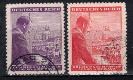 Boheme Et Moravie 1943 Mi 126-7 (Yv 105-6), Obliteré - Used Stamps