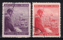 Boheme Et Moravie 1943 Mi 126-7 (Yv 105-6), Obliteré - Usati