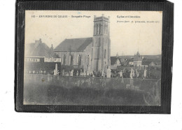 62-SANGATTE- -PLAGE- ( Calais)- Une Vue Du " CAFE RESTAURANT Des BAINS De MER "Prop.J.SAUVAGE -pres De L'EGLISE - Sangatte