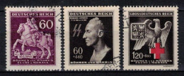 Boheme Et Moravie 1943 Mi 113+131-2 (Yv 101+110-11), Obliteré - Gebraucht