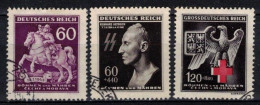 Boheme Et Moravie 1943 Mi 113+131-2 (Yv 101+110-11), Obliteré - Gebraucht