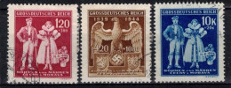 Boheme Et Moravie 1944 Mi 133-5 (Yv 112-4), Obliteré - Gebraucht