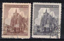 Boheme Et Moravie 1944 Mi 140-1 (Yv 119-20), Obliteré - Gebraucht