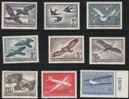 409 - Austria 1954 - Posta Aerea, Uccelli N. 54/60. Cat. € 450,00. MNH - Unused Stamps