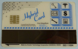 USA - Switzerland - France - Optical - Lasercard - Hybrid Card - ISO 11694 - With Control - Mint - Otros & Sin Clasificación