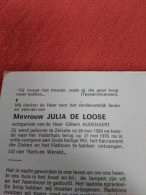 Doodsprentje Julia De Loose / Zelzate 28/5/1926 - 21/5/1976 ( Gilbert Audenaert ) - Religion & Esotérisme