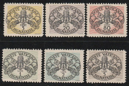 395 - Vaticano Segnatasse  Offri Ora! 1946 - Serie Completa Righe Larghe, Carta Bianca N. 13/18. MNH - Portomarken