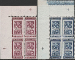 394 - Vaticano 1951 - Decreto Del Monaco Graziano In Blocchi Da Quattro N. 20/21. Cert. Todisco Cat. € 1875,00.MNH - Airmail