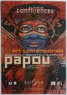 PAPOU / Art Contemporain / Masque - Papaousie Nouvelle Guinée - Carte Publicitaire Musée Confluences Lyon - Oceania