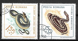 ROUMANIE    -     SERPENTS   /    VIPERE    -    Oblitérés. - Serpents