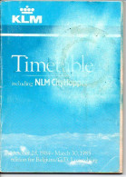 KLM Uurtabel Timetabel Horaire 130 Blz 1984-85  Vliegtuig Avion Airplane Flugzeug - Wereld