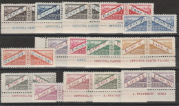 383 - San Marino - 1928 - Pacchi Postali Non Dentellati Al Centro N. 1/15. Cert. Carraro. Cat. € 250,00. MNH - Paketmarken