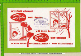 2 BUVARDS  / Le Plus Solide Des Draps  SYLPHE  Blanc Cachet De Saint OMER - Vestiario & Tessile