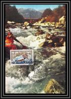 48520 N°1609 Canoe Kayak Bourg-St-Maurice 1969 Kayaking 1969 France Carte Maximum (card) Fdc édition Cef  - Kanu