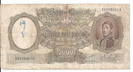 ARGENTINE 5000 PESOS ND1962-69 VG+ P 280 - Argentina