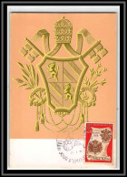 48997 N°744 Abbaye Nullius Dioecesis Charles III Pie IX 1968 Monaco Carte Maximum (card) Fdc édition Cef  - Abadías Y Monasterios