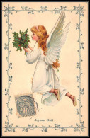 49514 N°111 Blanc Joyeux Noel 1905 Pour Villemomble Seine St Denis France Ange Anges Gui Carte Maximum Gaufrée Embossée - ...-1929